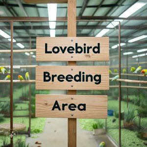 Lovebird breeding signs